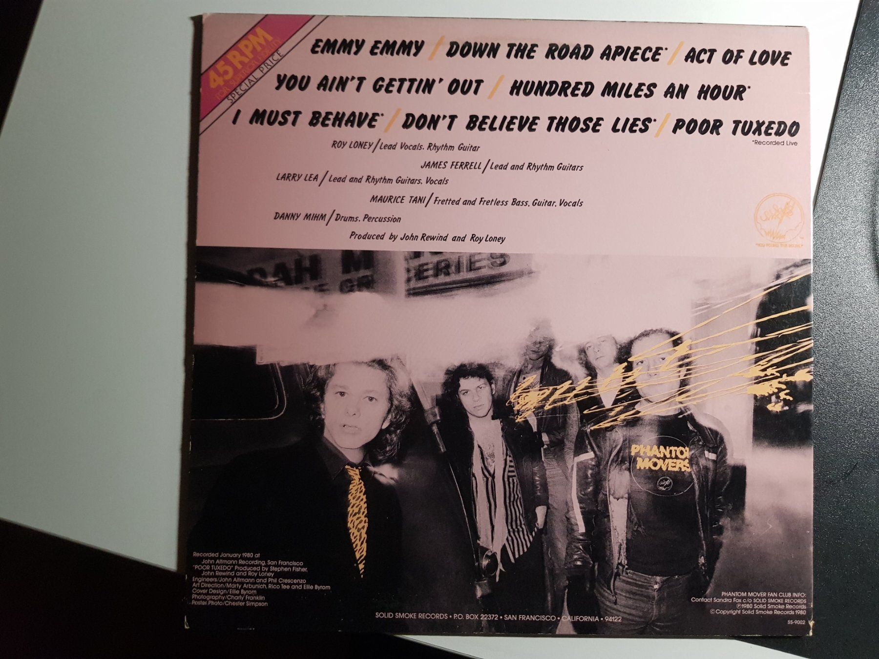 Dischi in vinile: LP: Roy Loney & The Phantom Movers –Phantom Tracks 1980 – Usato da Walterswil BE venduto da Lonitti 2