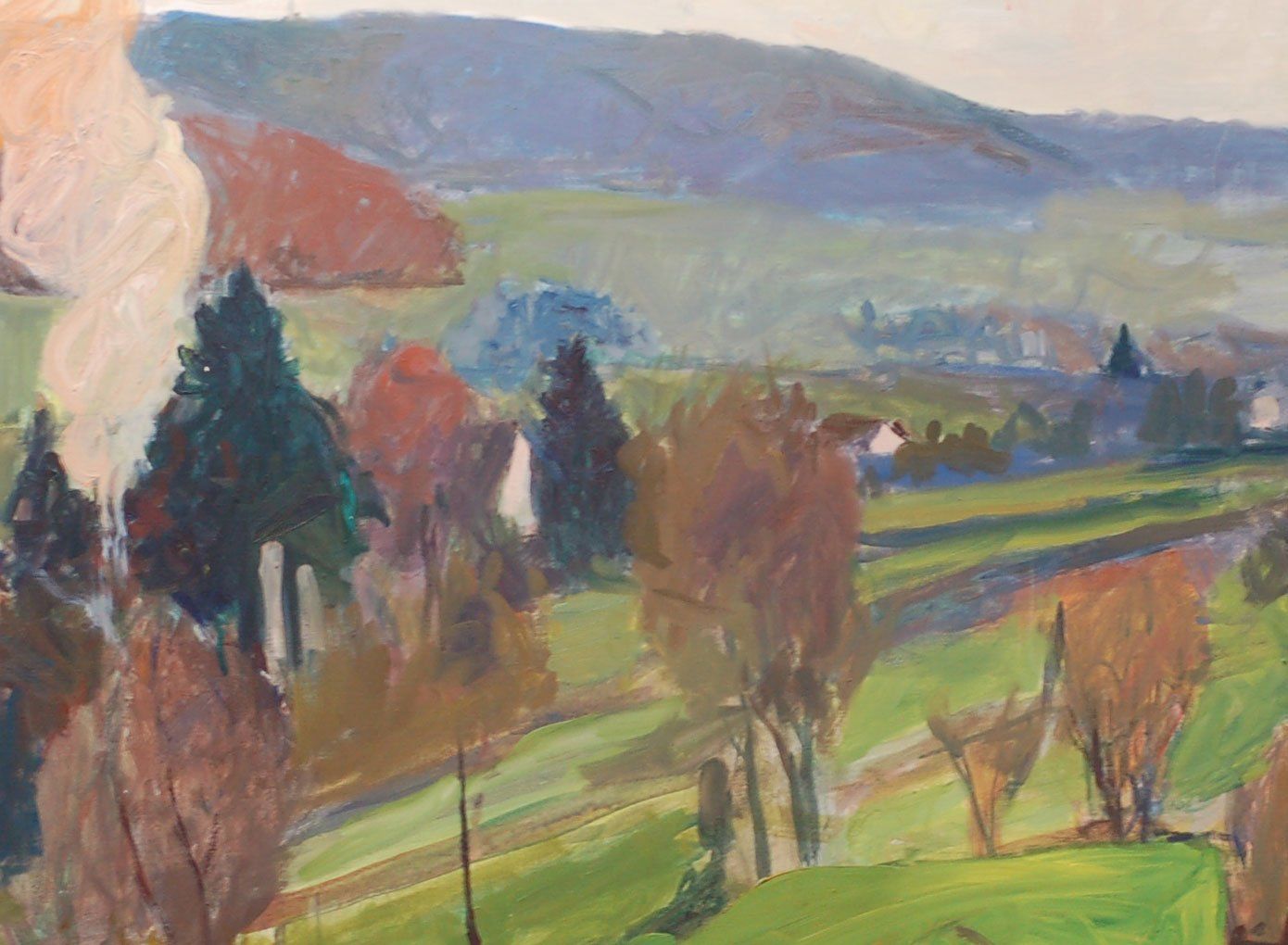 Gemälde: Rauchfahne in Abendsonne, 1970  Max Böhlen – Gebraucht aus Baar von Roze1 1