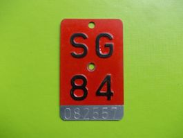 Velonummer / Fahrradnummer SG 84