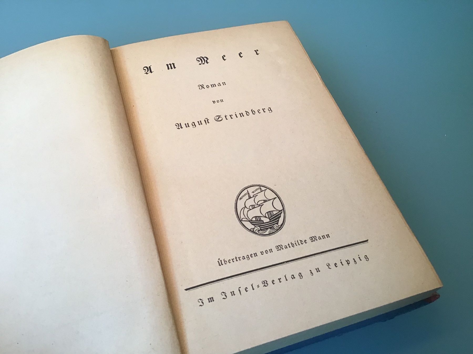Libri: Am Meer August Strindberg, Inselverlag Leipzig 1920 – Usato da Aefligen venduto da Bubu218 1