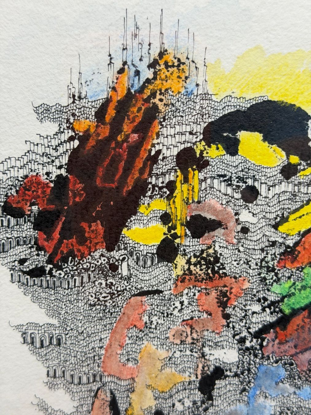 Dipinti: François Trivelli "Lévitation" 2002 dessin original – Usato da Morges venduto da vintiques 4