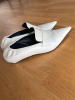 COS Leather Pointed Loafers - Size 38 - Off-White