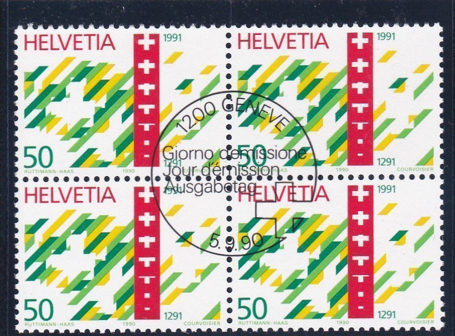 Tutti i francobolli: ET 4er Block Werbemarken 1990 – Nuovo (secondo la descrizione) da Schliern b. Köniz venduto da joni20