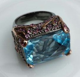 Anelli: Blau Topas Fingerring – Nuovo (secondo la descrizione) da Zürich venduto da adriben 7