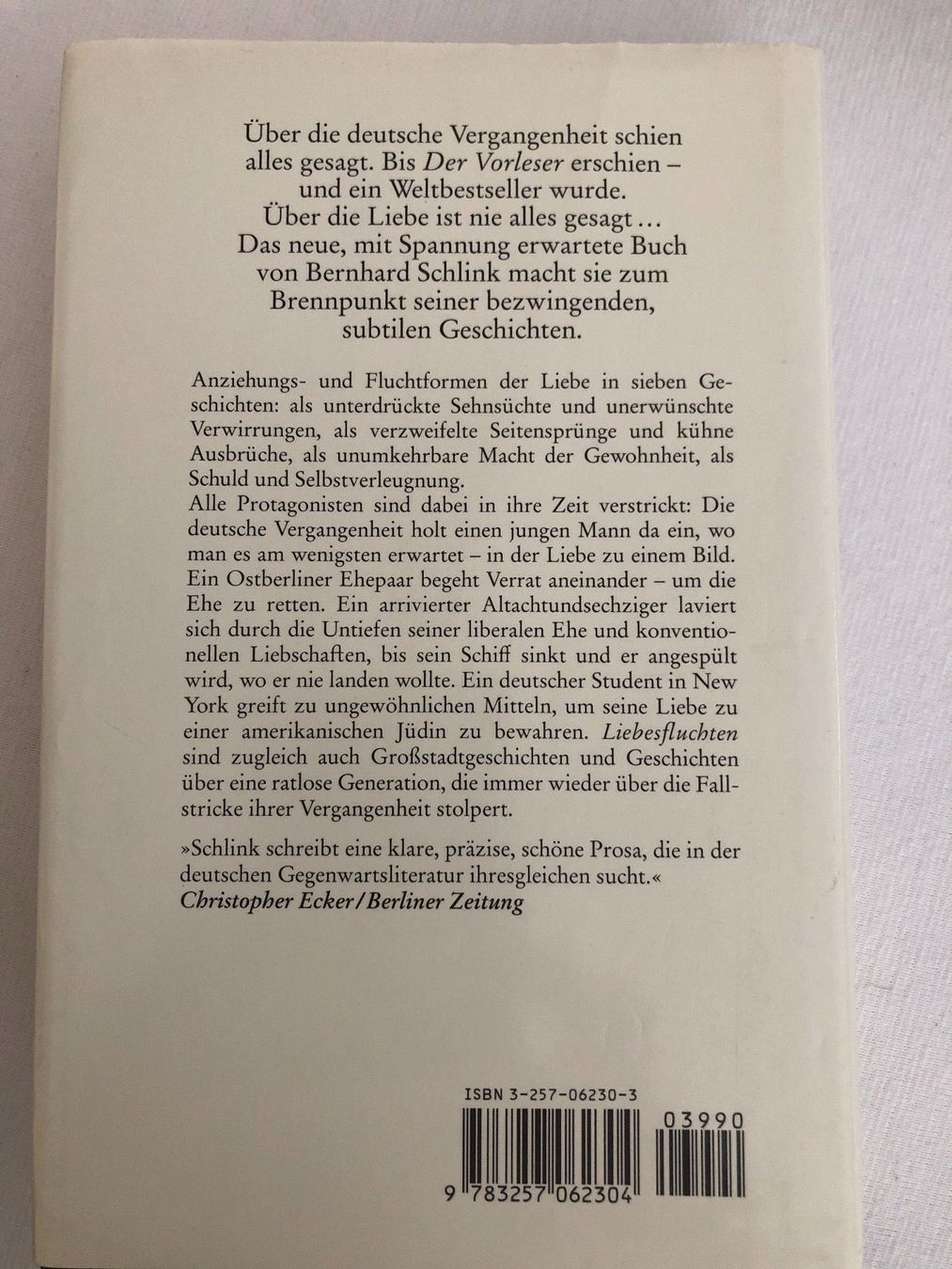 Bücher: Bernhard Schlink "Liebesfluchten" – Gebraucht aus Chur von Renibe 1