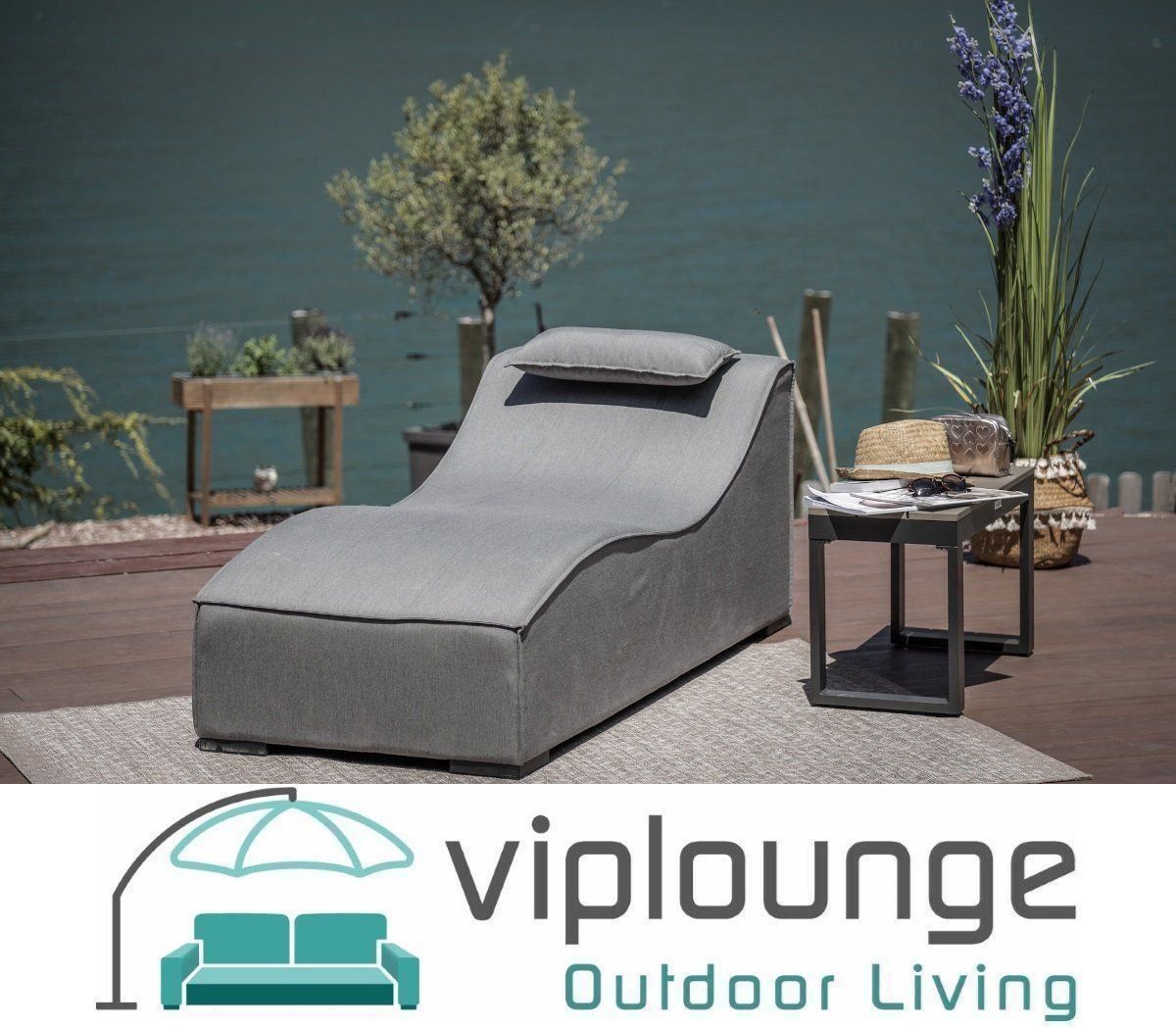 Viplounge Sedie a sdraio: Bequemer Liegestuhl Sun grau – Nuovo e nell'imballaggio originale da Uznach venduto da viplounge 4