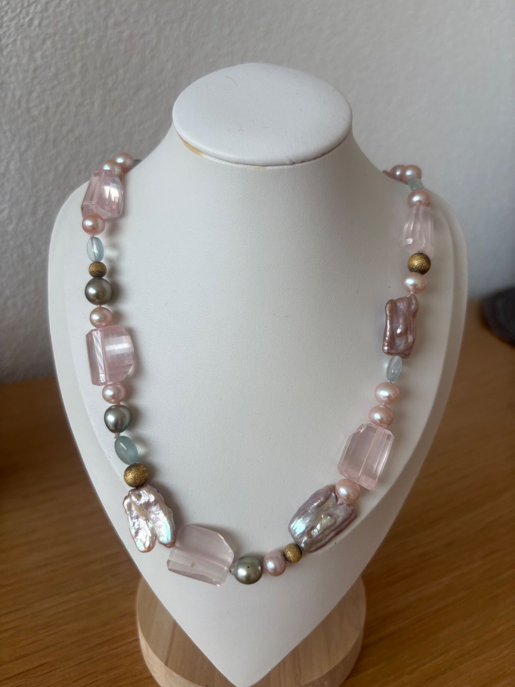 Perle (finte): Luxus Elegante Multicolore Kette Echte Perlen – Usato da Biel-Bienne venduto da Roserosse13