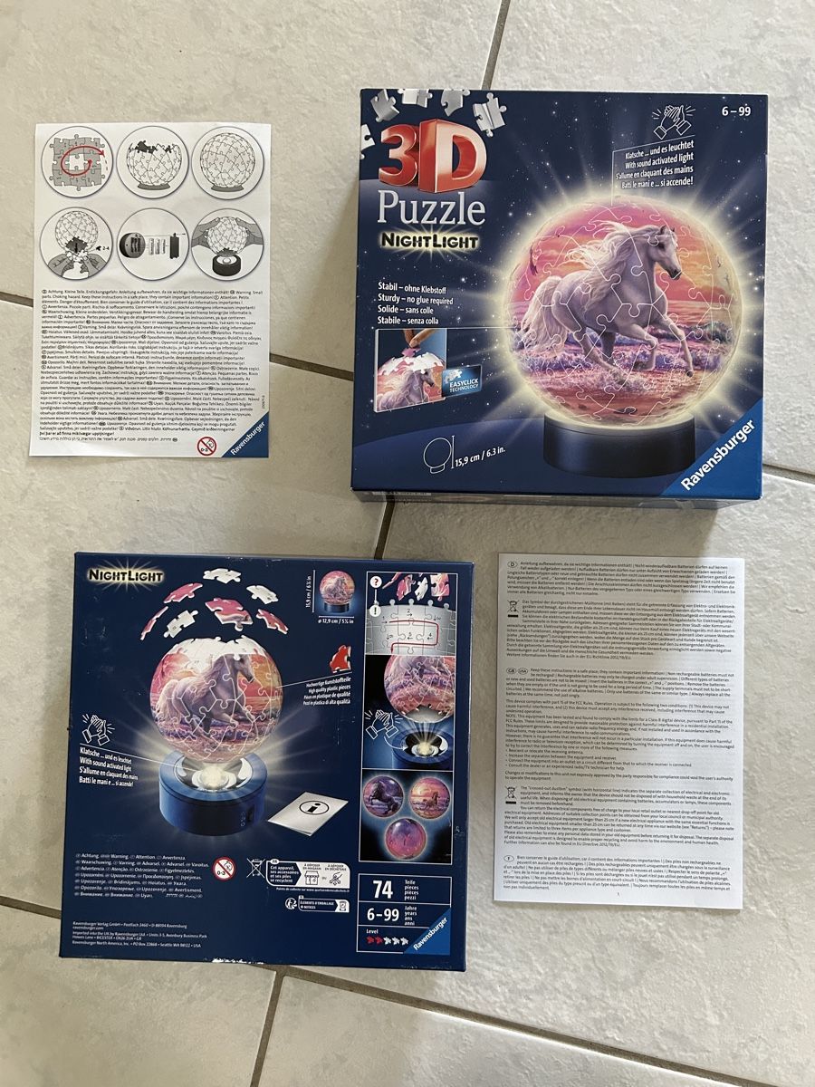 Ravensburger Puzzle: 3D Puzzle Nachtlicht Pferd – Usato da Lostorf venduto da Venice16