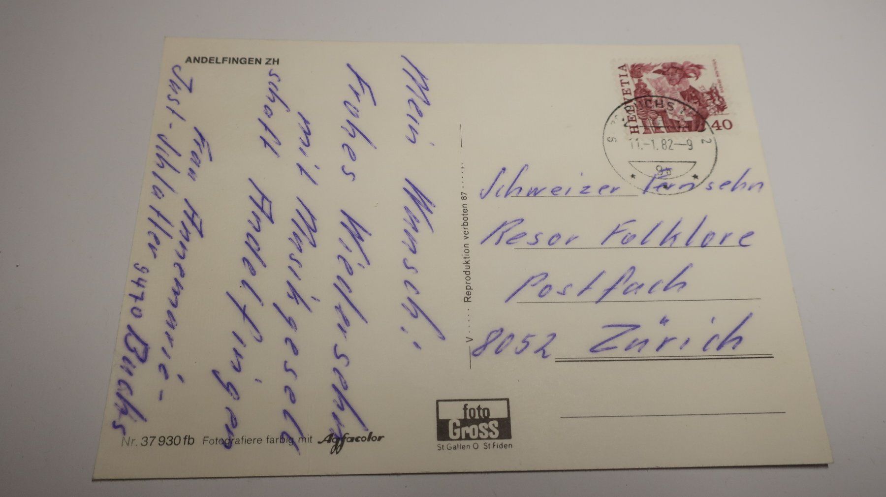 Cartoline postali: Andelfingen ZH  1982  Multivues – Usato da Cormoret venduto da Pascalll2001 2