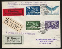 1925 : Express-R Flugpostbrief - Mailand, KP 260.--
