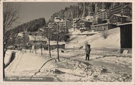 Alte Ansichtskarte Leysin, Winterlandschaft, gel. 1937