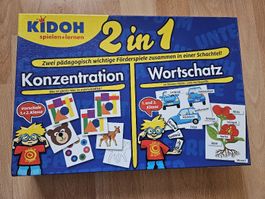 KIDOH 2 in 1 Lernspiel Konzentration+Wortschatz, neuwertig