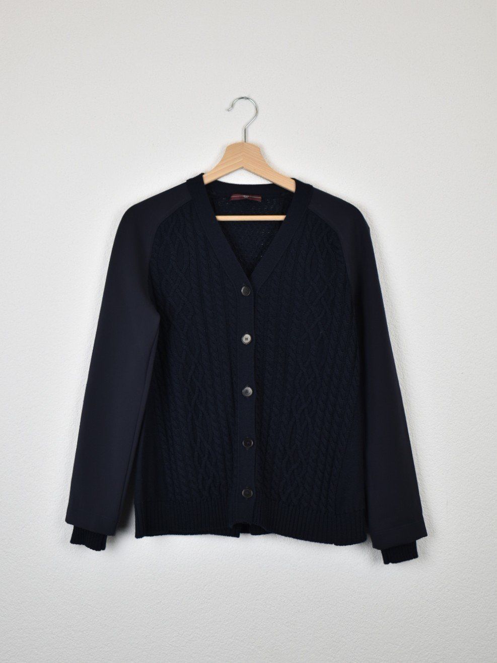 High Giacche: HIGH Cardigan, Softshell Ärmel, blau, Gr.40/42 – Usato da Nürensdorf venduto da 2ND_STORY