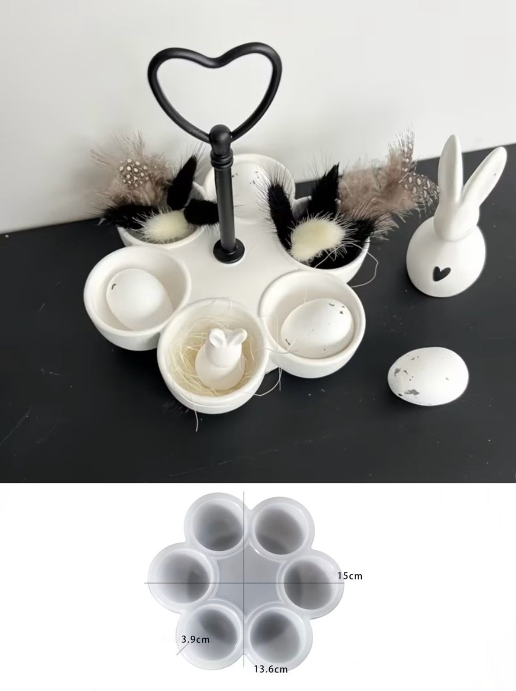Teglie da forno: Giessform Silikonform Ostern Eierhalter rund – Nuovo e nell'imballaggio originale da Kaltbrunn venduto da schere-stein-papier