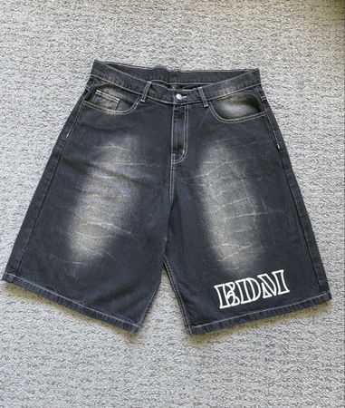 Short en jean Deuxième Origine noir délavé taille L