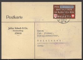 PK  WÄDENSWIL  2.V.45   Zudruck: Julius Schoch & Cie  Zürich