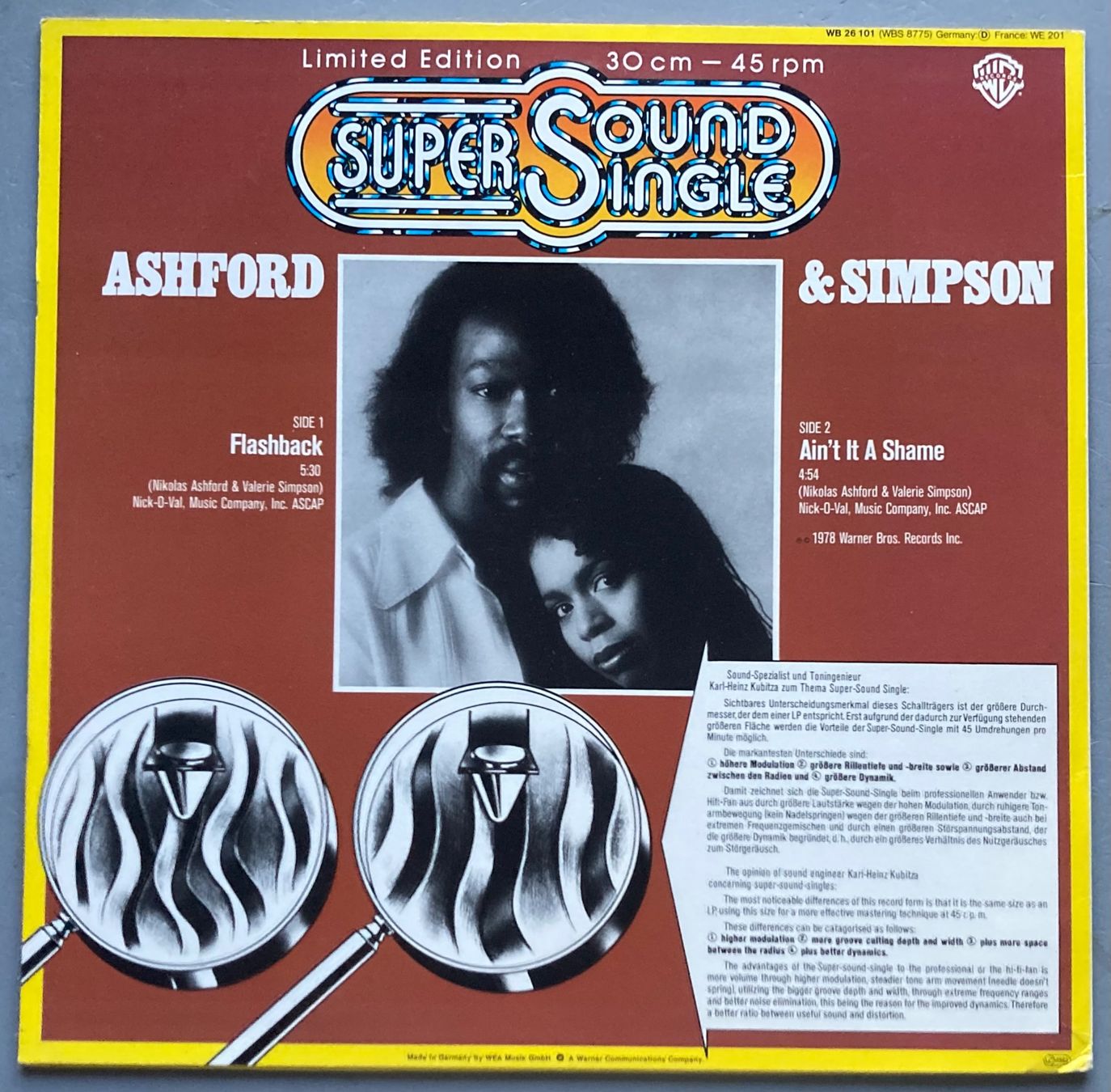 Dischi in vinile: ASHFORD & SIMPSON - FLASHBACK / AIN'T IT A SHAME – Usato da Poliez-Pittet venduto da Newtown-Records 1