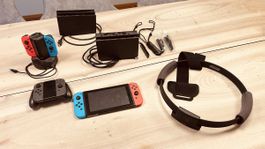 Nintendo Switch Koplett-Set, 6 Joy-Con, 2 Docks, Ring-Con