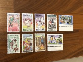 9 seltene Briefmarken aus Nigeria