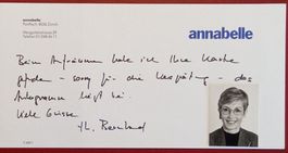 Therese Bernhard Fuchs Autogramm signiert Karte 10x20cm