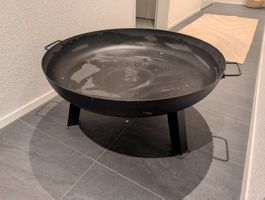 Feuerstelle aus Stahl f. Garten, Ø 76cm neuwertig 