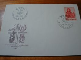 Briefsatz FDC Evangelisten, 1961, ungelaufen, 4 Belege