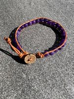 Bracciale macrame con ametista 