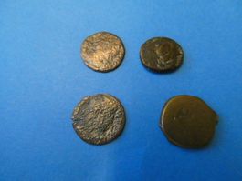 4 mir unbekannte uralte Bronzemünzen