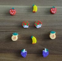 10 Stück Obst Radiergummis Radierer Eraser Radiergummi Kinde