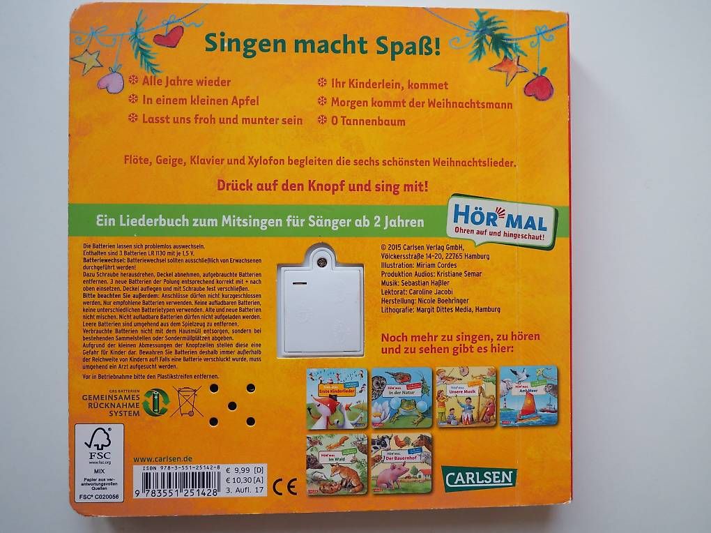 Audiolibri: Kinderhörbuch "Sing mal Weihnachtslieder" mit 6 Melodien – Usato da Basel venduto da Renato_hirzi 4