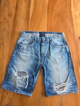 Jeans Short Pull&Bear Unisex Blau Grösse 42 Baumwolle.