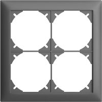 Abdeckrahmen EDIZIOdue 2×2 dunkelgrau, Feller