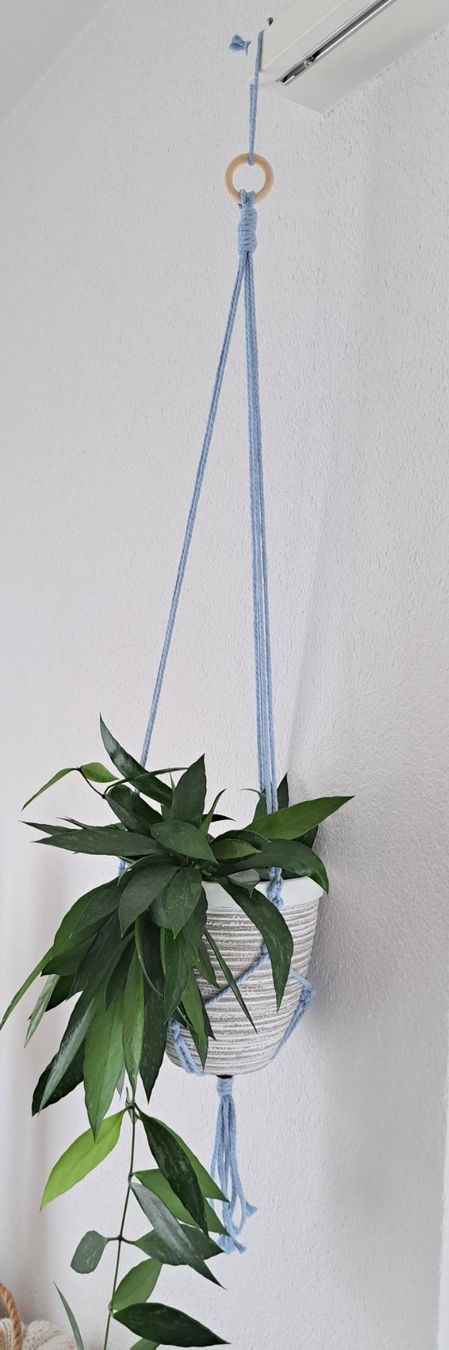 Tutte le decorazioni: Handgemachter Makramee-Blumenampel NEU!!! – Nuovo (secondo la descrizione) da Waldenburg venduto da Sysilu