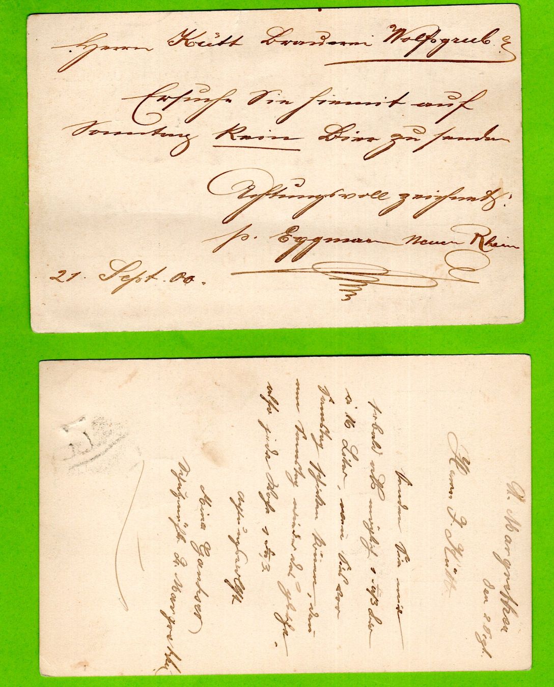Alle Briefmarken: 1900 - 2 UPU Postkarten (a) – Gebraucht aus Stein am Rhein von Huehnerhund 1