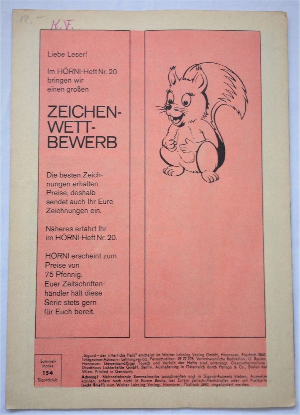 Fumetti: SIGURD - DER RITTERLICHE HELD - Nr.154 – Usato da Schaffhausen venduto da durruti 5