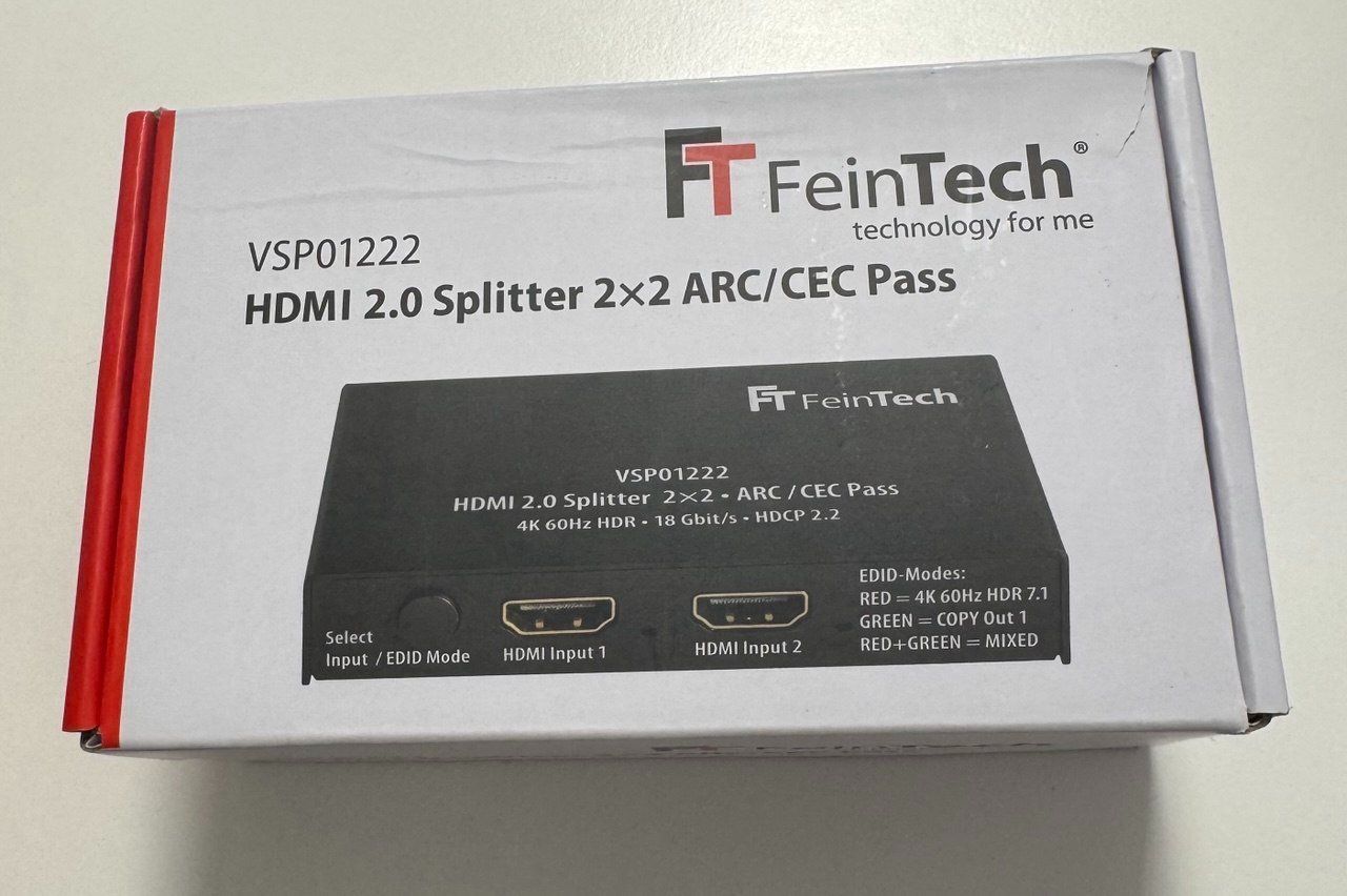 Adattatori: FeinTech HDMI 2.0 Splitter 2x2 Anschlüsse Ausgänge – Nuovo e nell'imballaggio originale da Gossau SG venduto da ALehmannElektroAG 5