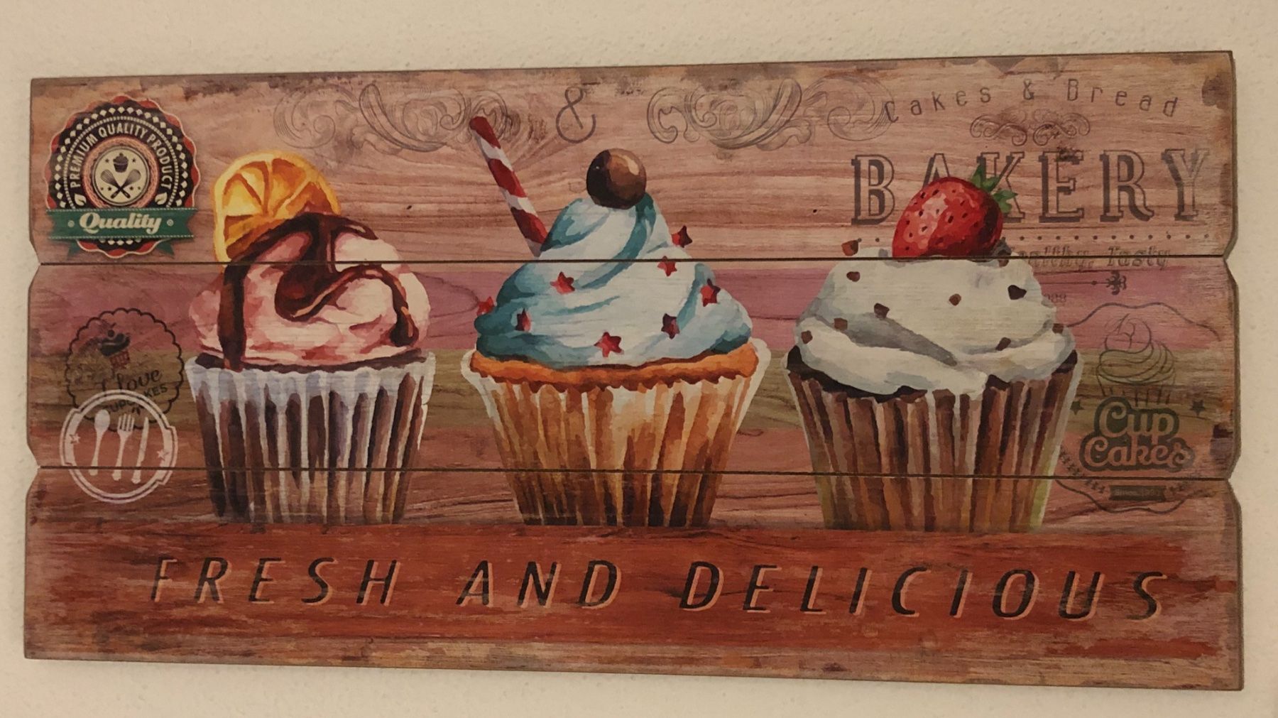 Tutte le decorazioni: Deko Bild Cup Cakes – Nuovo e nell'imballaggio originale da Villmergen venduto da schnuu73