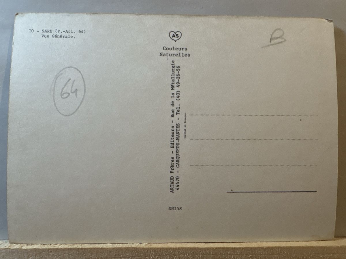 Ansichtskarten: AK Sare / Frankreich – Gebraucht aus Rümlang von Brieftaube1 1