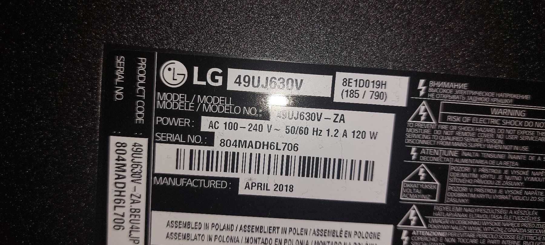 LG Televisori: Télé Lg 4K HDR 49 pouces – Usato da Genève venduto da Sylvain666 3