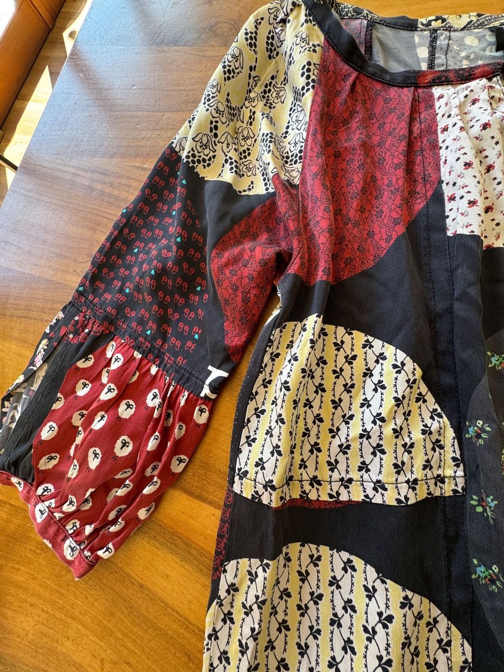 Vestiti: TRICOT CHIC Luxus Seidenkleid Patchwork Gr. IT42 DE 38 – Usato da Meiringen venduto da snahhanssnah 4