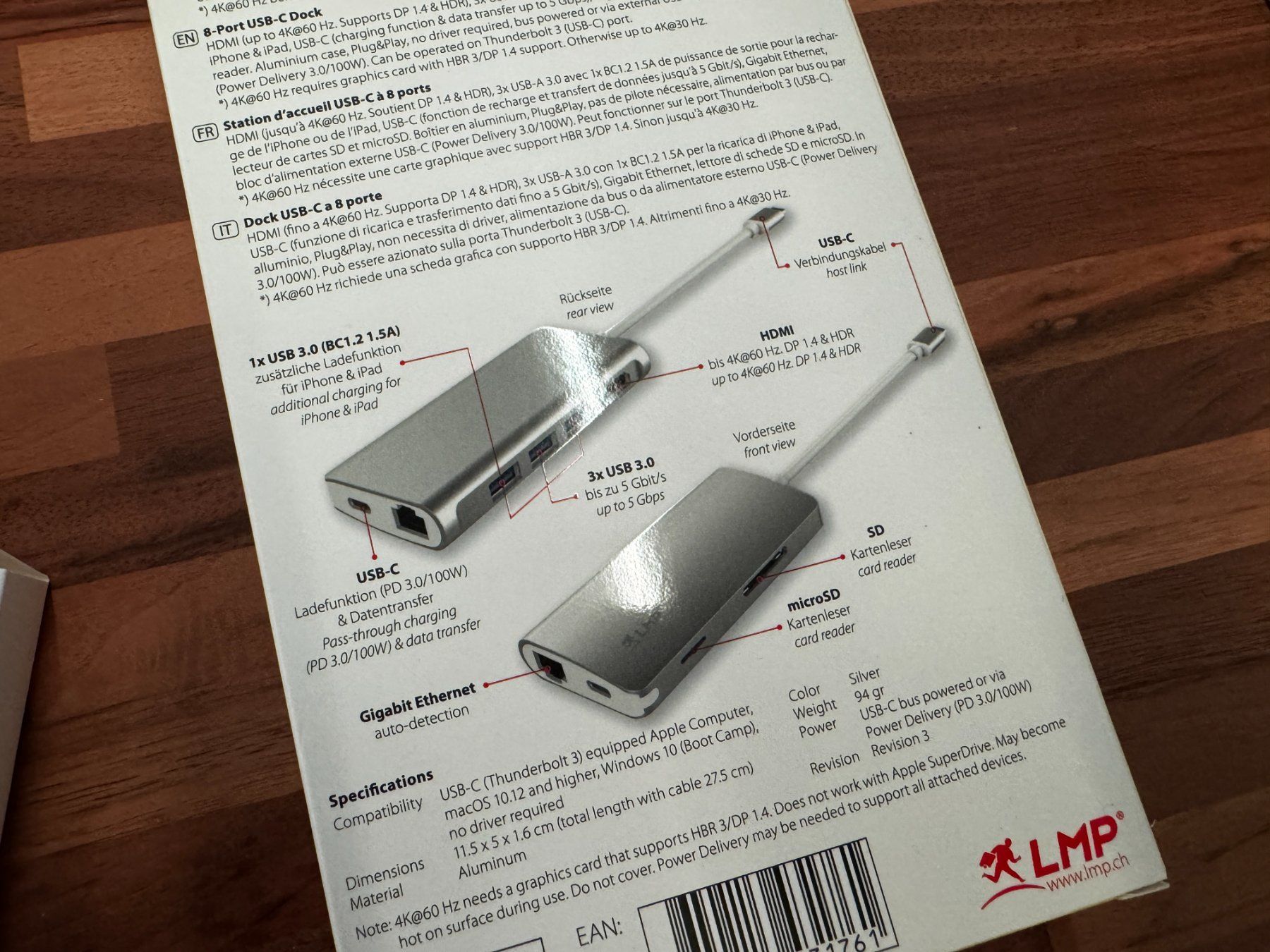 Docking station: LMP USB-C mini Dock 8-Port Silver neuwertig – Nuovo e nell'imballaggio originale da Glattfelden venduto da Dani_Tanner 1