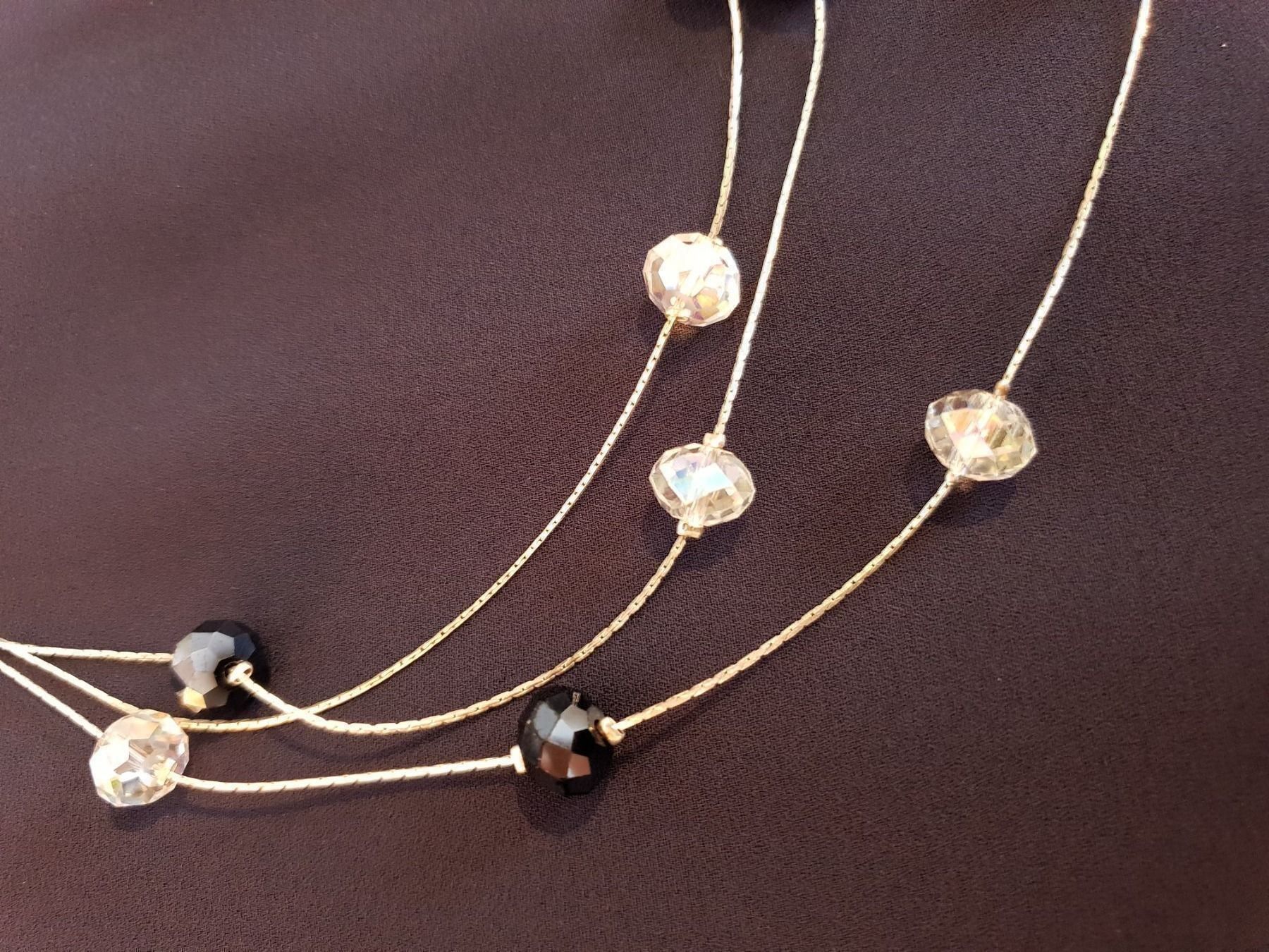 Catenine: Funkelnde weiss schwarze Kette – Nuovo (secondo la descrizione) da Gutenswil venduto da PrestigeOne 1