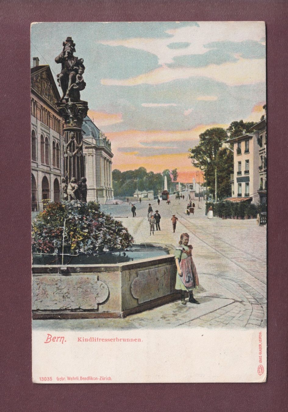 Cartoline postali: BERN - Kindlifresserbrunnen - Mädchen – Usato da Pully venduto da nicecards