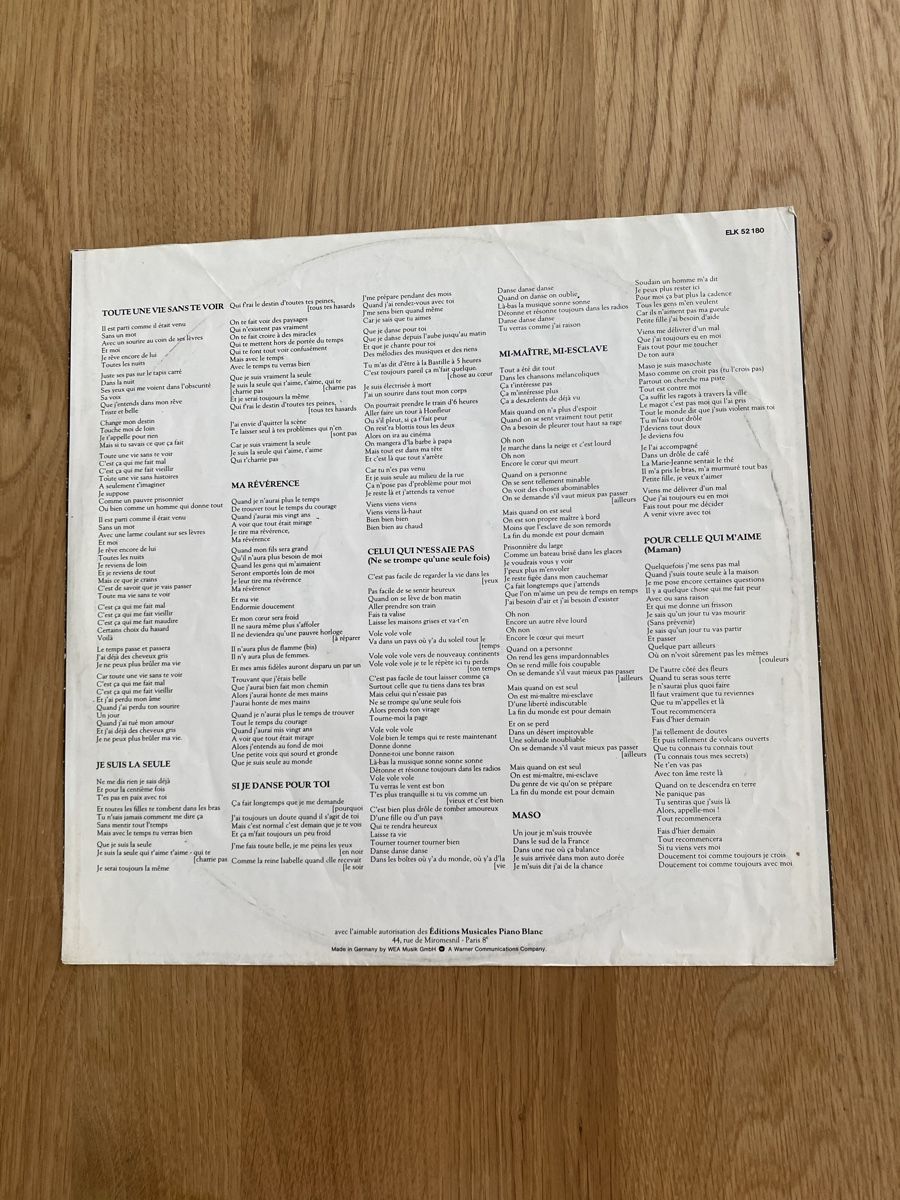 Schallplatten: Vérnonique Sanson 7ème Album LP  – Gebraucht aus Dietikon von dindin01 4