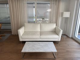 KOINOR Sofa, weisses Leder, 2-plätzig, Top Zustand!