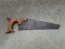Alte Handsäge / Holzsäge mit Holzgriff – Vintage / antik