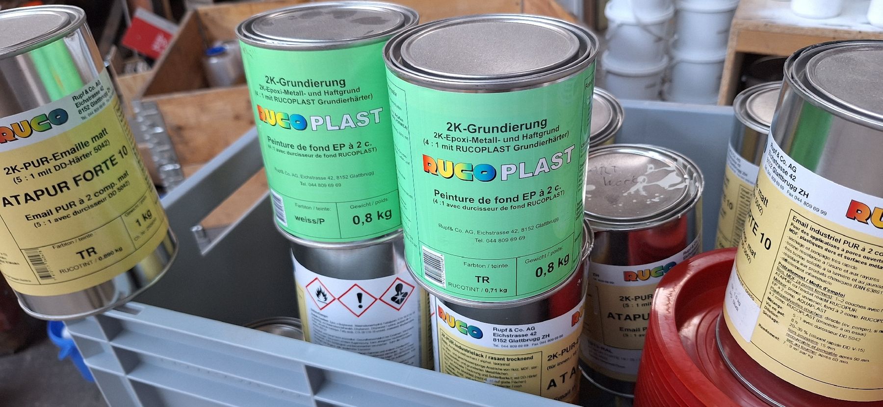 Peintures: Lackposten Ruco, teils neu – D'occasion à Kloten par WOODStudio 8