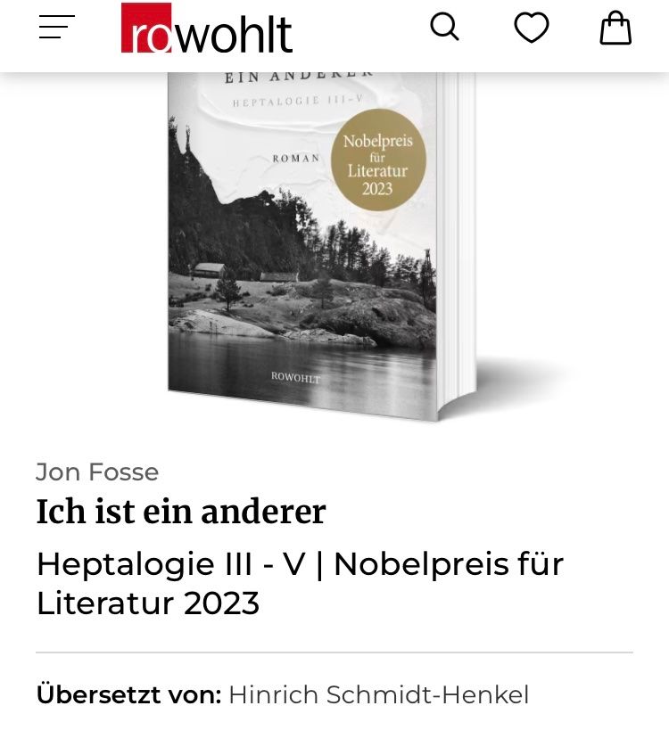 Libri: Jon Fosse: ich ist ein anderer – Nuovo (secondo la descrizione) da Buchs AG venduto da Allerleis 1