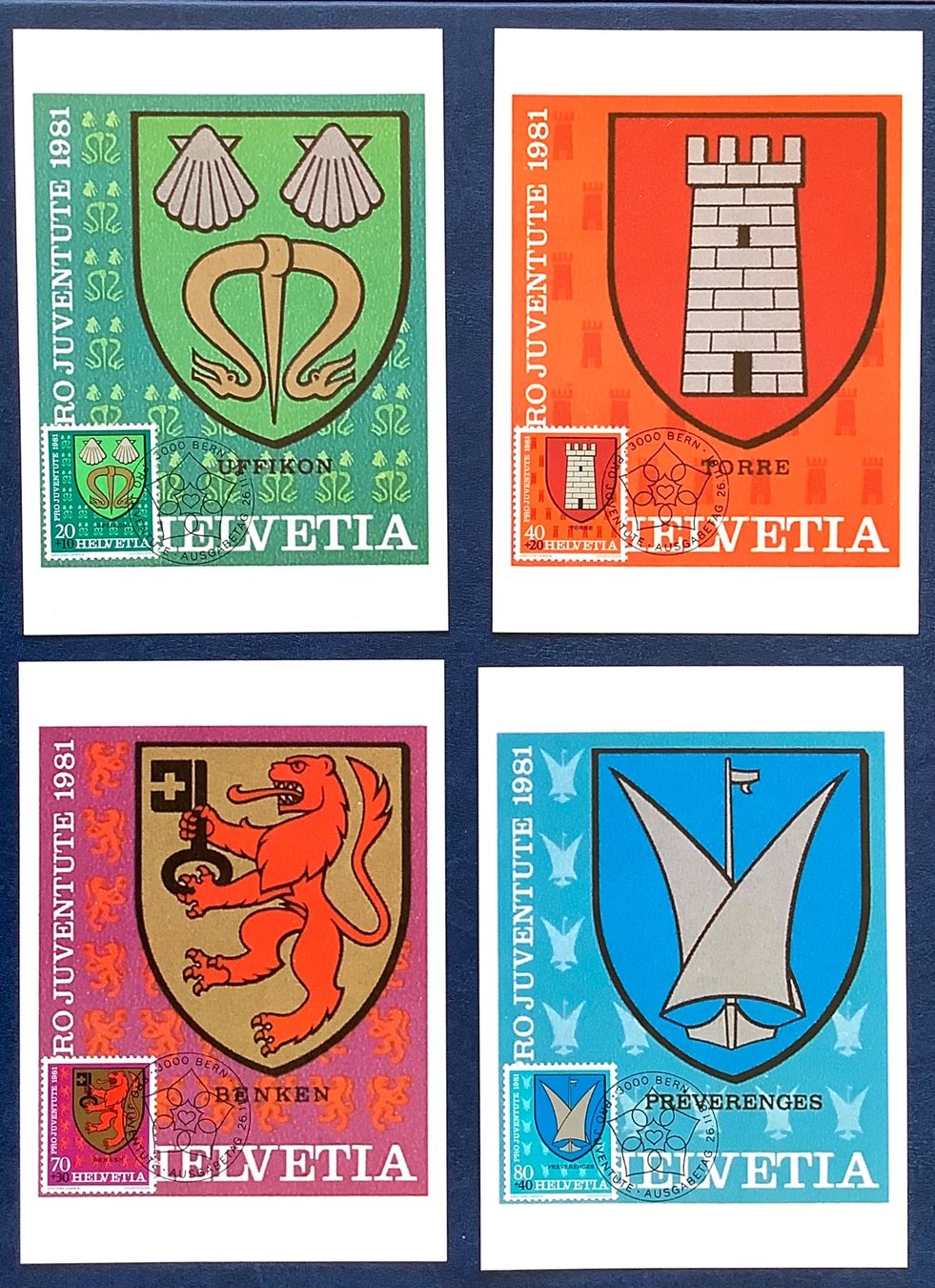 Alle Briefmarken: CH - 1981 - Pro Juventute Maximumkarten Satz – Neu (gemäss Beschreibung) aus Liestal von Pep3