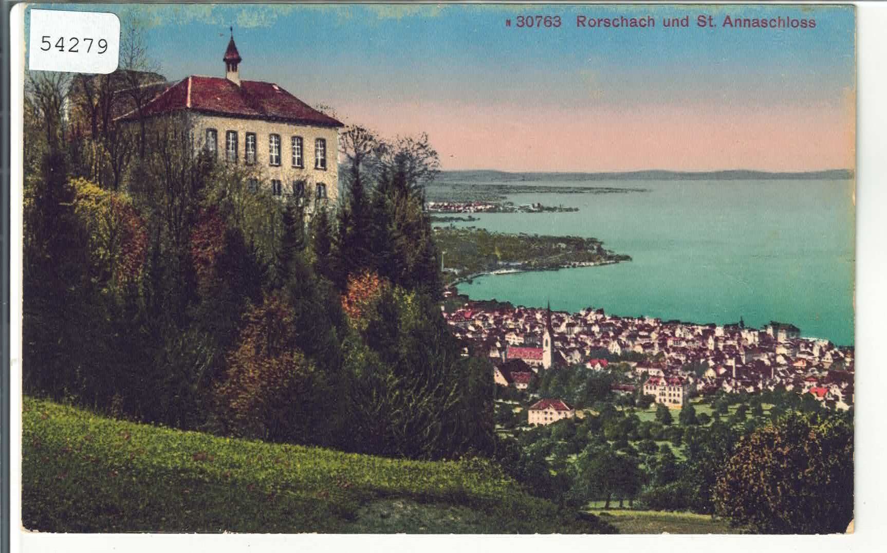 Ansichtskarten: Rorschach und St. Annaschloss - Litho – Gebraucht aus Ettingen von Kartenplanet